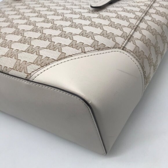 Michael Kors Signature Canvas Natural Beige Aria Tote - Picture 6 of 12